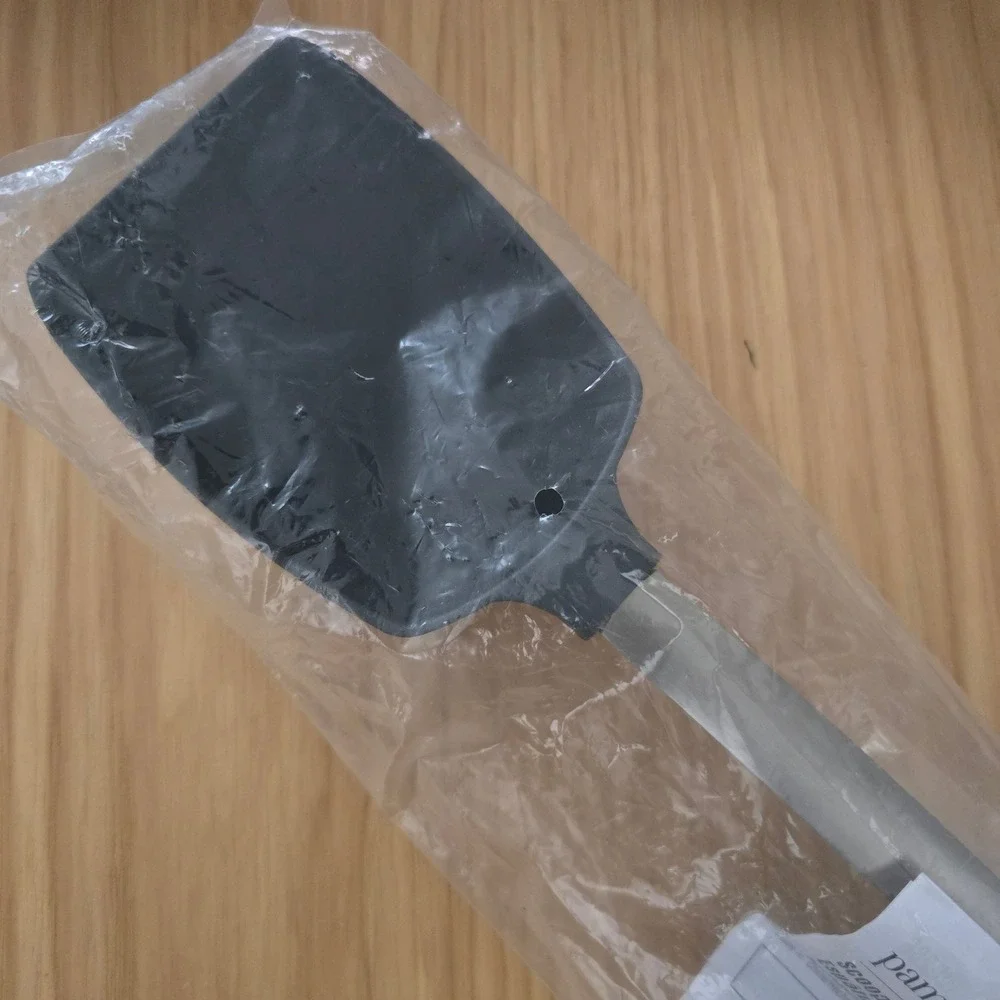 Pampered Chef Scoop & Serve Spatula 100286 Black Silicone Stainless Steel 13in